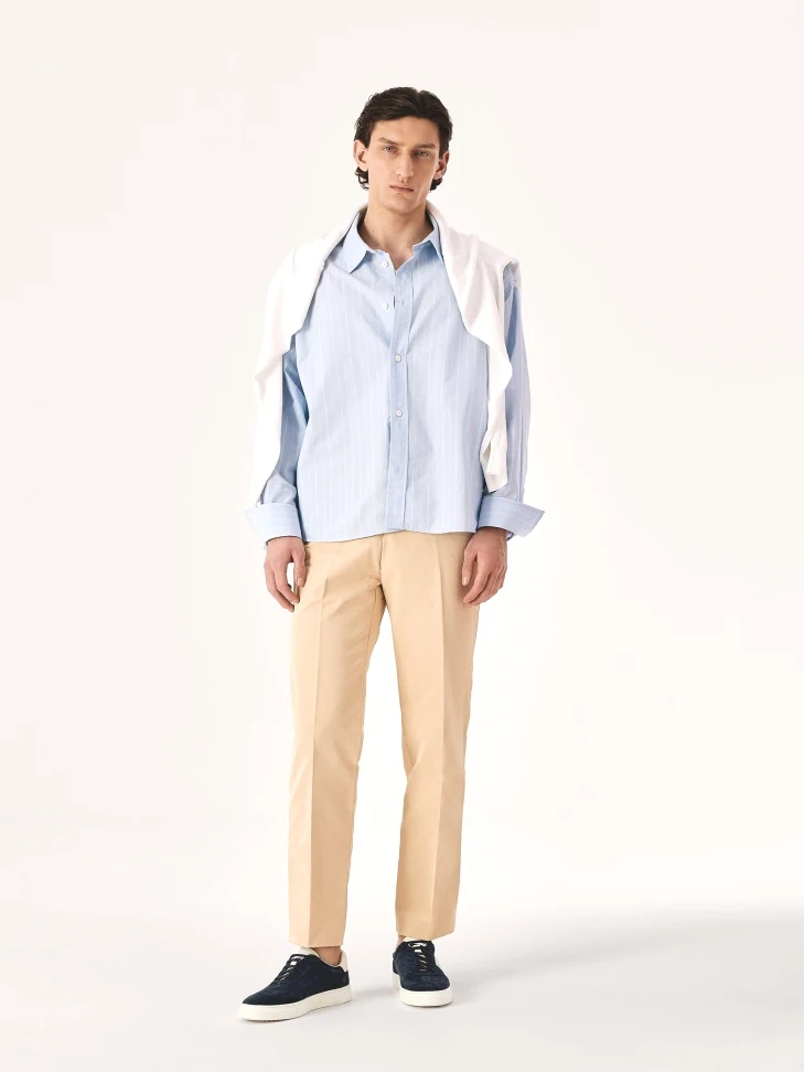 Kazar Navy Blue And White Suede Sneakers