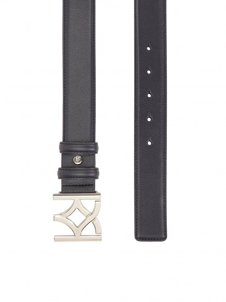 Kazar Navy Blue Belt With Decorative Buckle