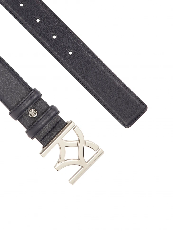 Kazar Navy Blue Belt With Decorative Buckle