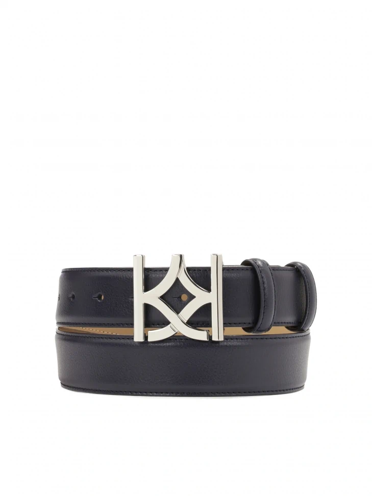 kazar Navy blue belt with decorative buckle