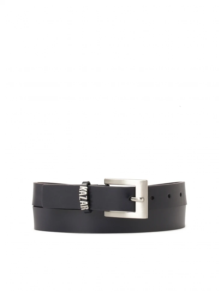 kazar Navy blue belt with logo on the belt loop