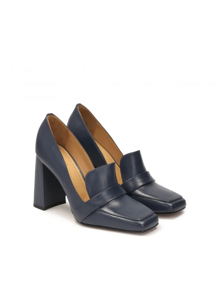 Kazar Navy Blue High-top Pumps