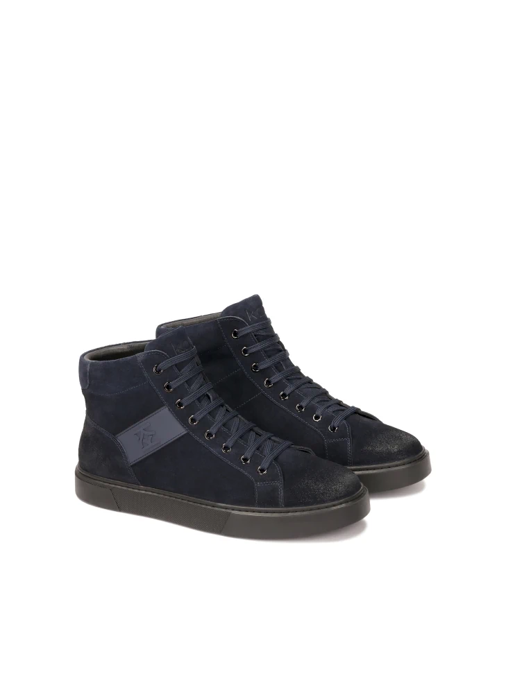 Kazar Navy Blue High Top Sneakers