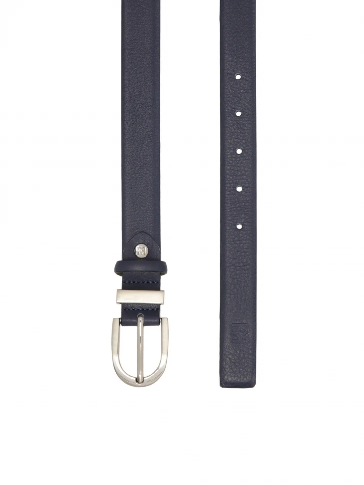 Kazar Navy Blue Narrow Belt With D-ring Buckle