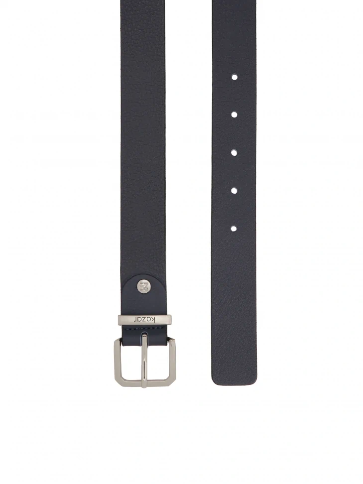 Kazar Navy Blue Narrow Belt With Metal Loop