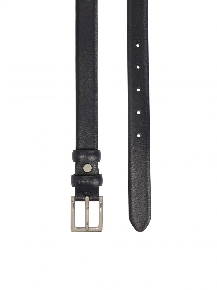 Kazar Navy Blue Narrow Leather Belt