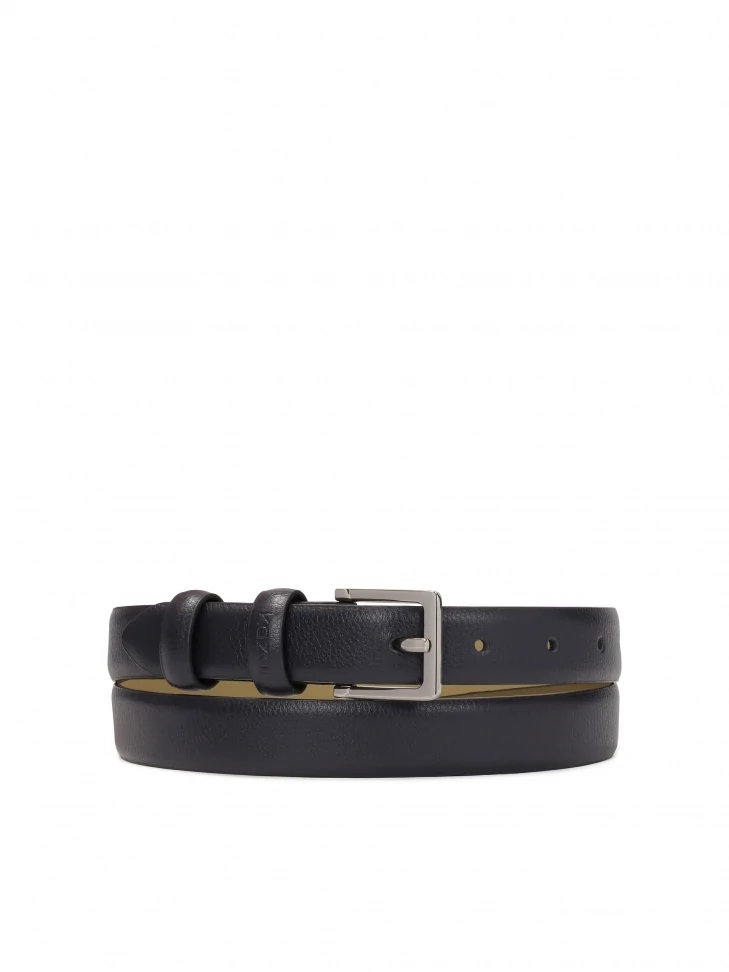 kazar Navy blue narrow leather belt