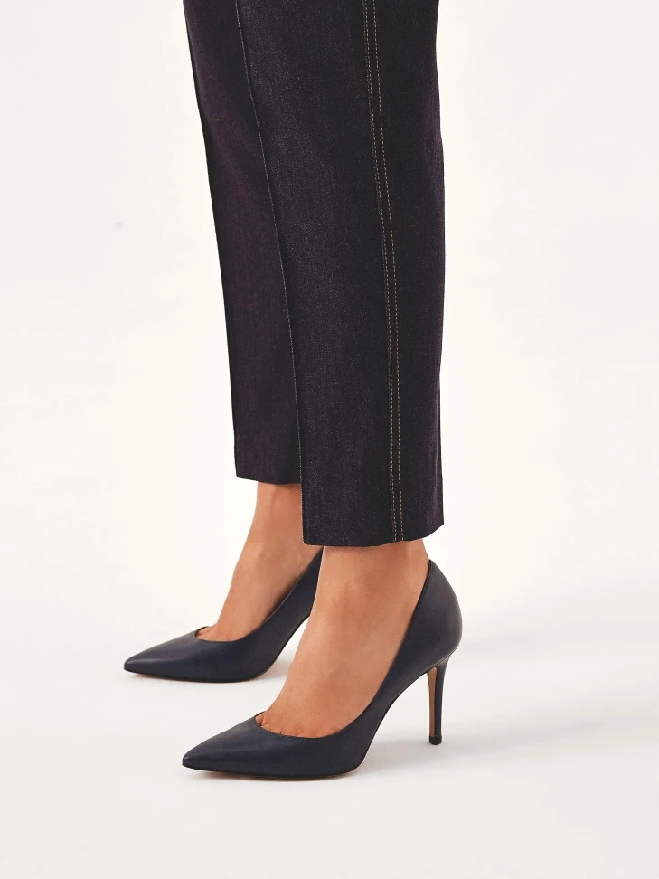 Kazar Navy Blue Pointed-toe Pumps