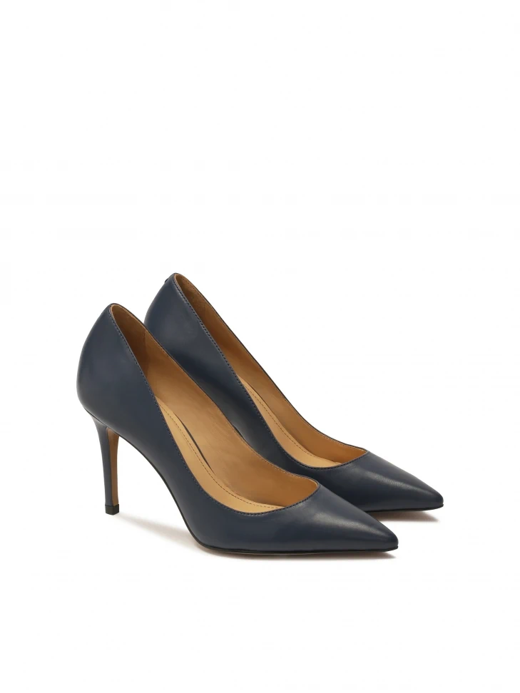 Kazar Navy Blue Pointed-toe Pumps