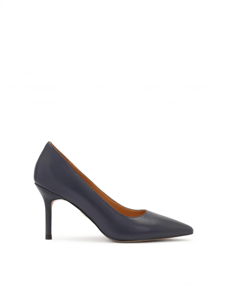 kazar Navy blue smooth leather pumps