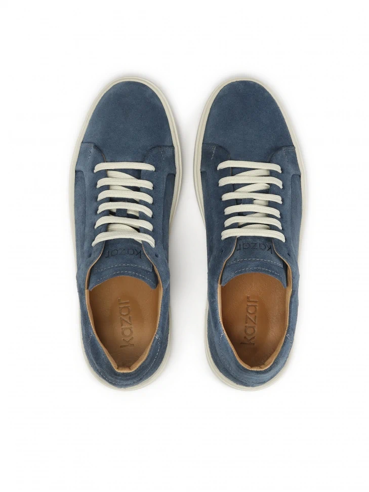 Kazar Navy Blue Sneakers On A White Sole