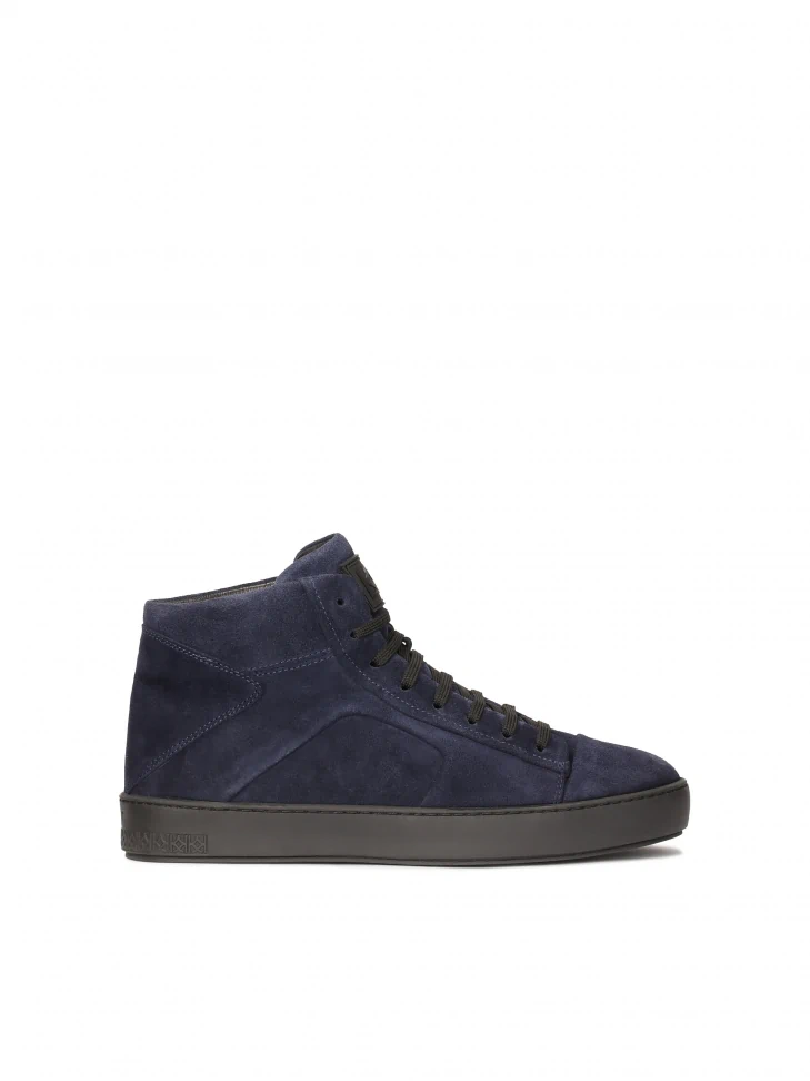 kazar Navy blue sneakers with high lace-up upper