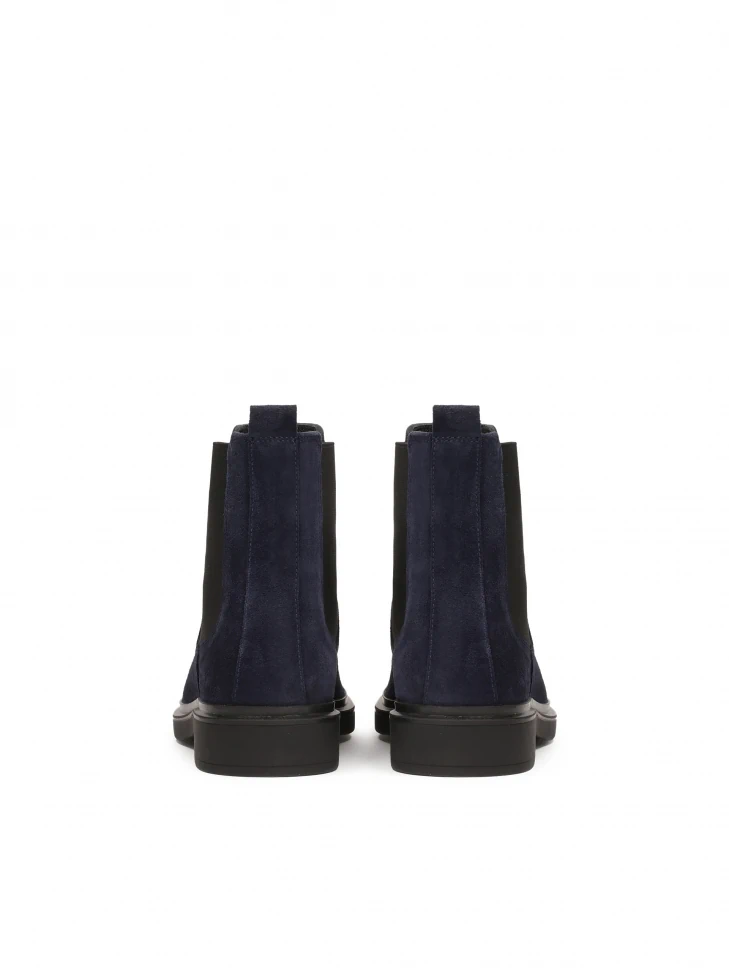 Kazar Navy Blue Suede Chelsea Boots