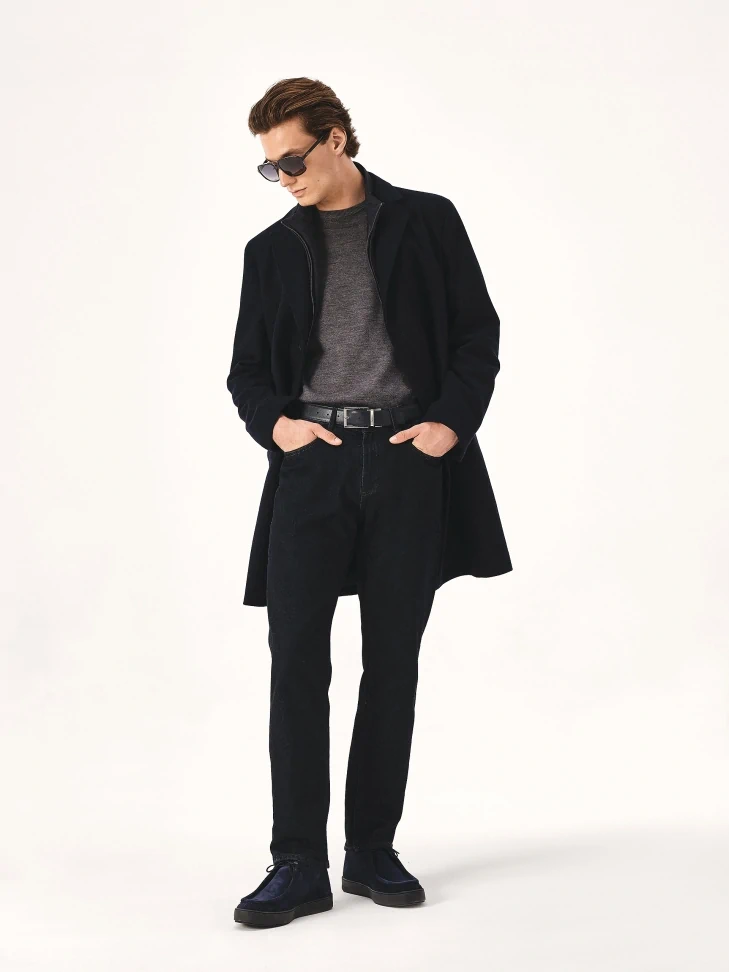 Kazar Navy Blue Suede Chukka Sneakers