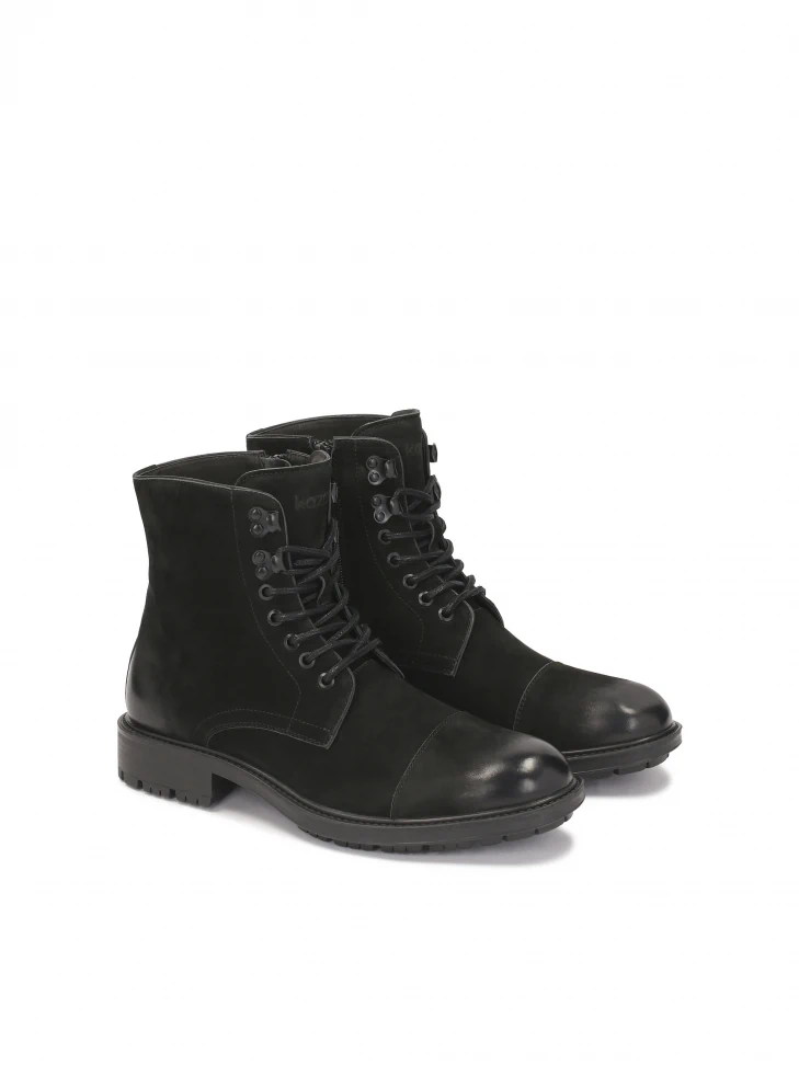 Kazar Nubuck Boots With Tied Upper