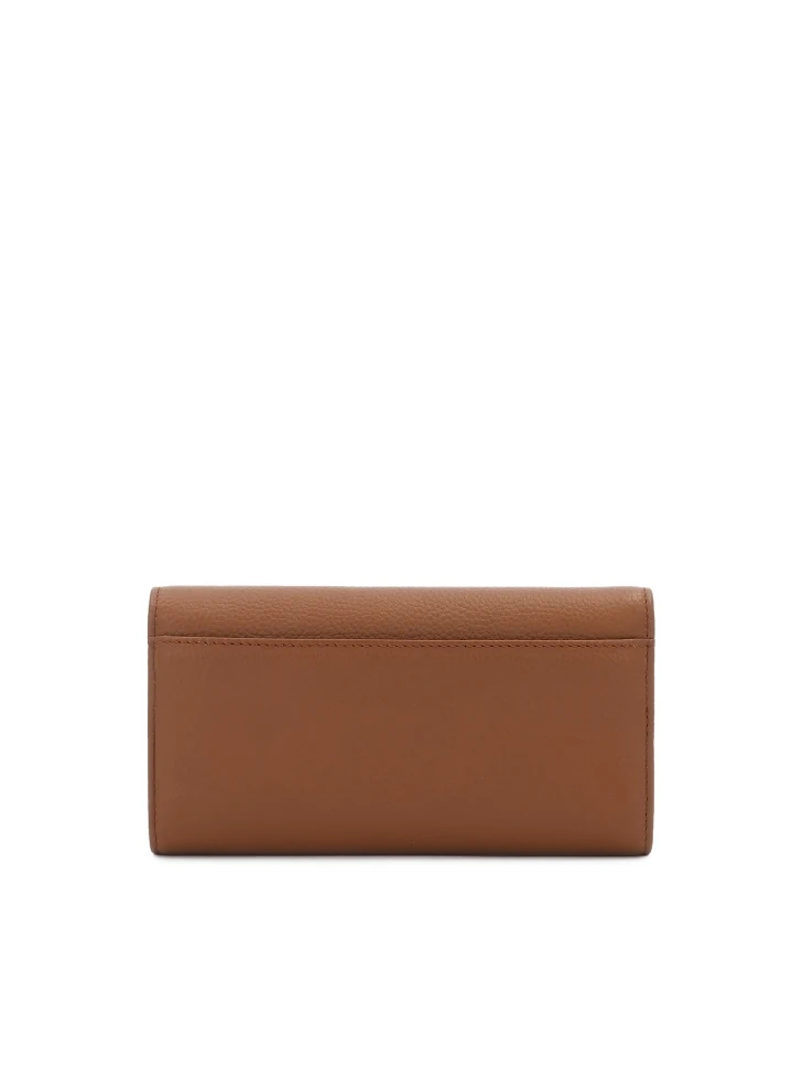 Kazar Oblong Leather Wallet With Flap