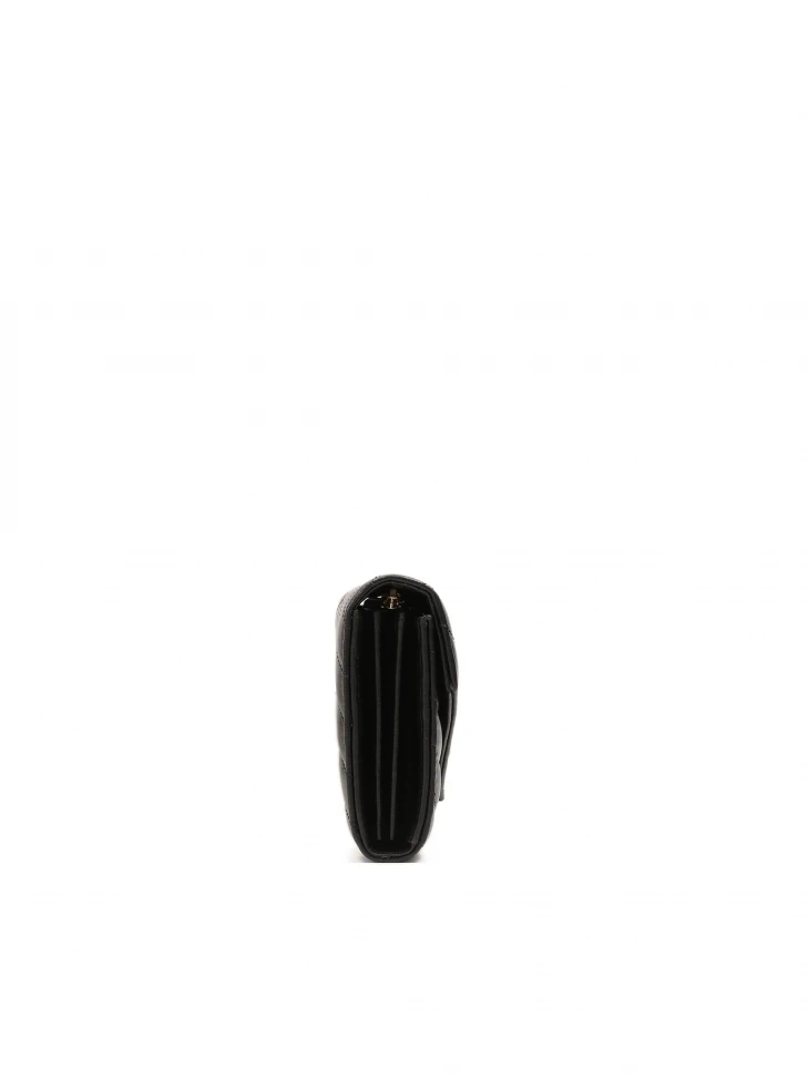 Kazar Oblong Leather Wallet With Metal Decoration