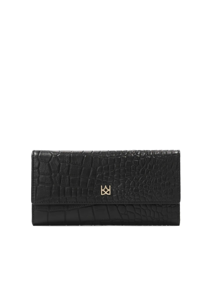 kazar Oblong wallet with embossed pattern