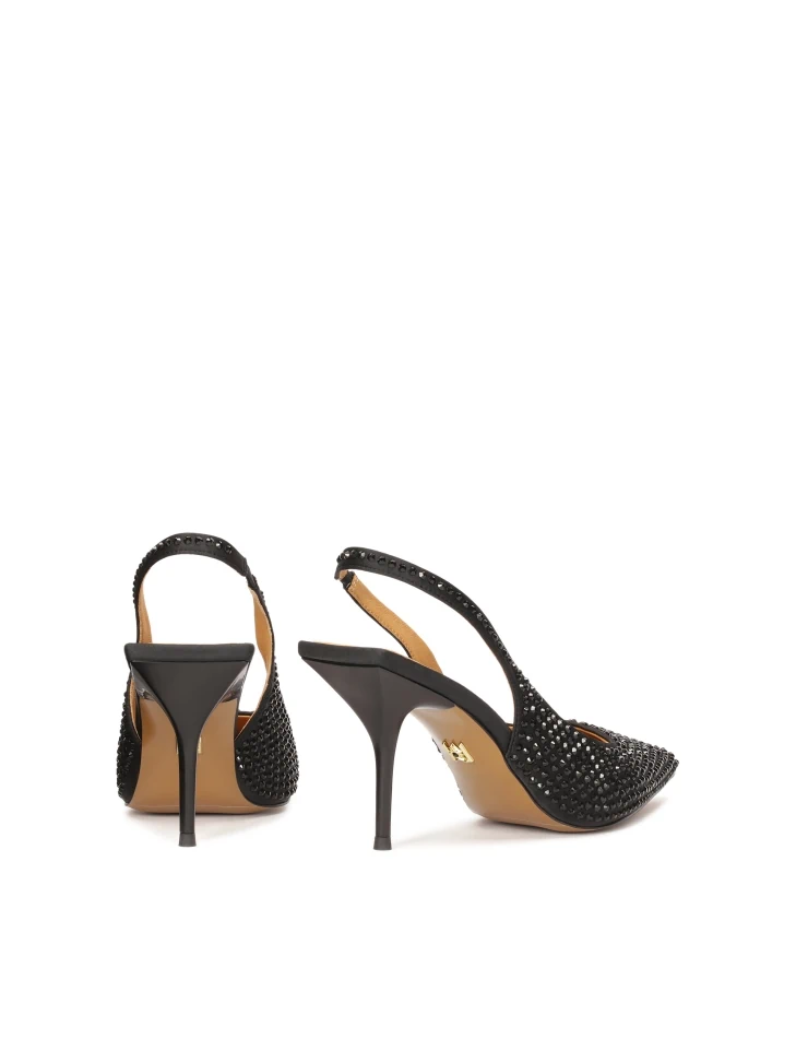 Kazar Open Heel Pumps With A Square Tip