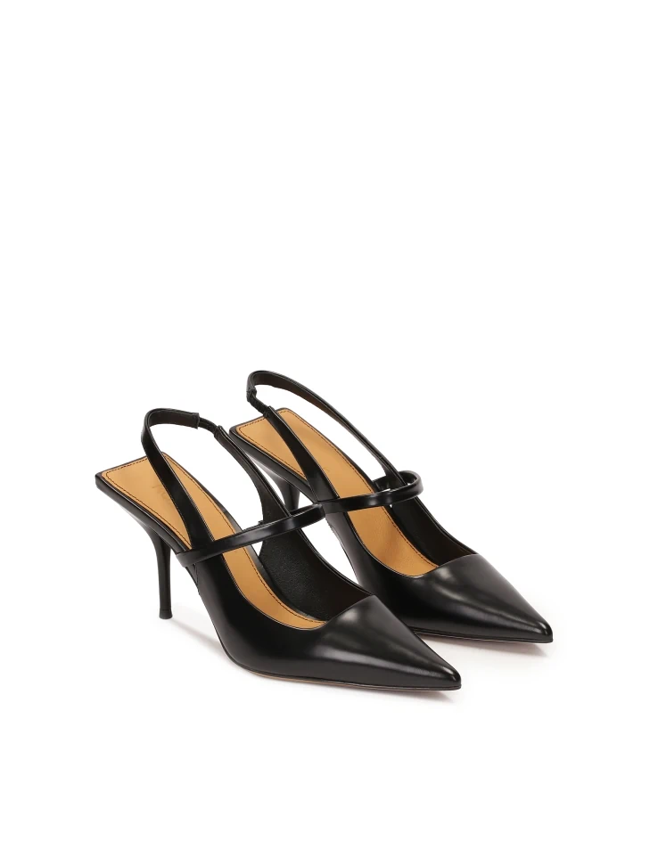 Kazar Open-toe Square Heel Pumps