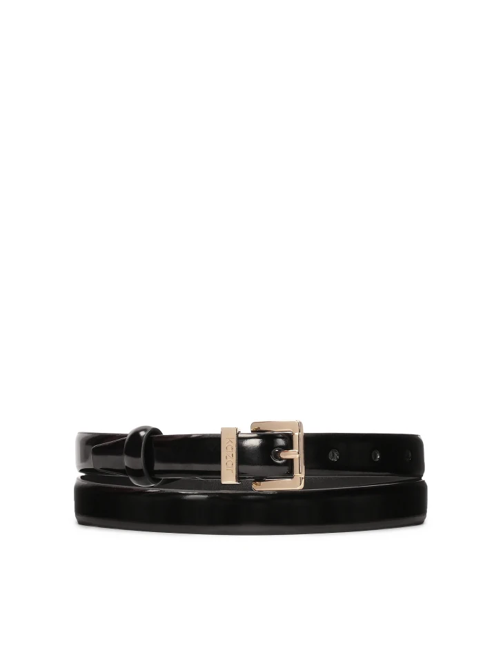 kazar Patent belt with gold buckle
