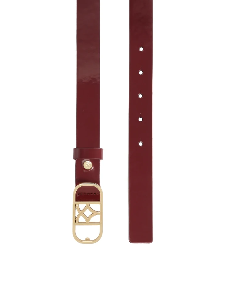 Kazar Patent Burgundy Belt