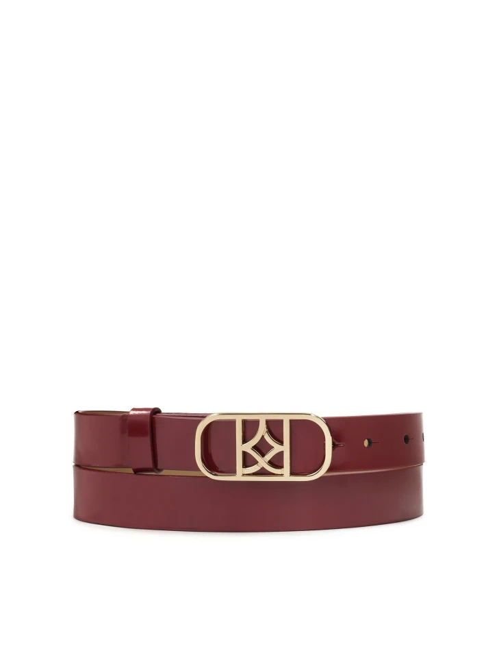 kazar Patent burgundy belt