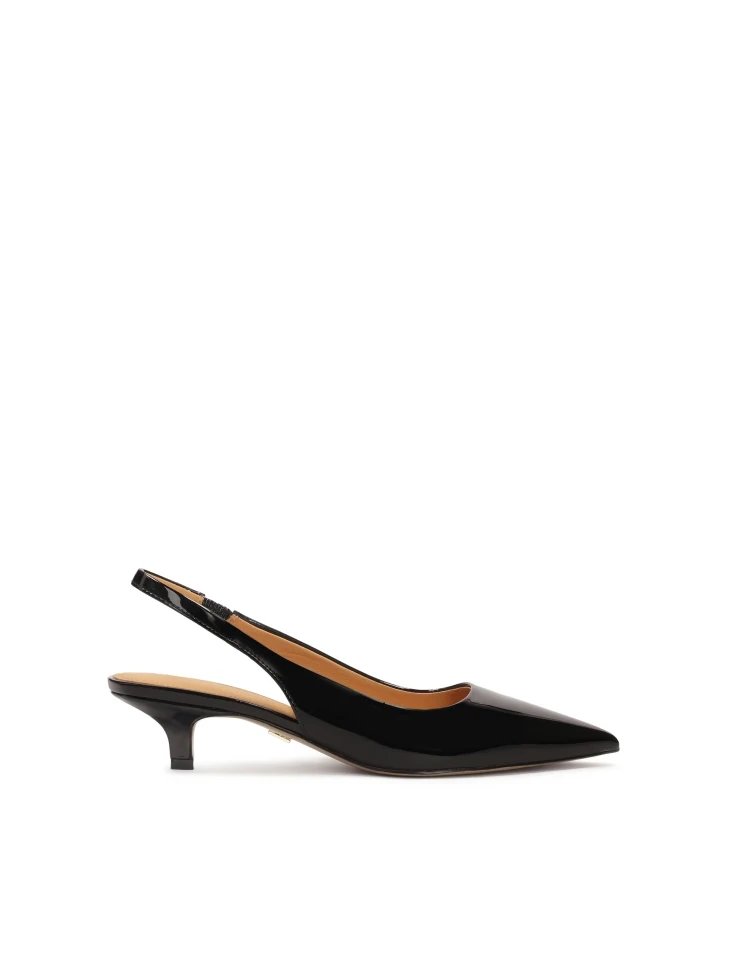 kazar Patent leather black low-heeled pumps