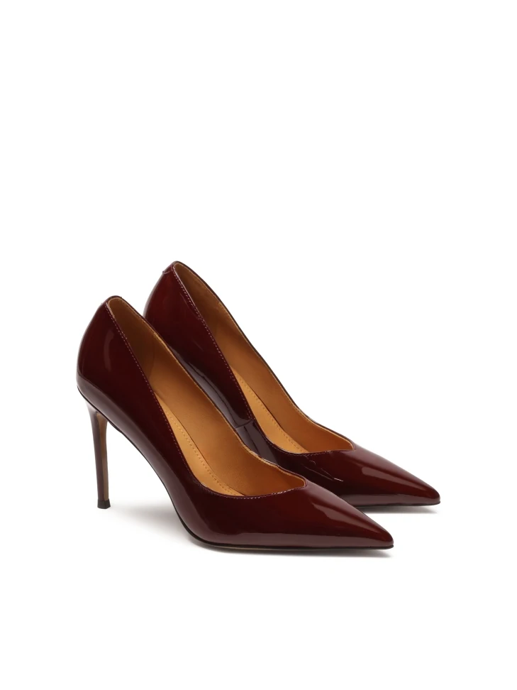 Kazar Patent Leather Burgundy Pumps