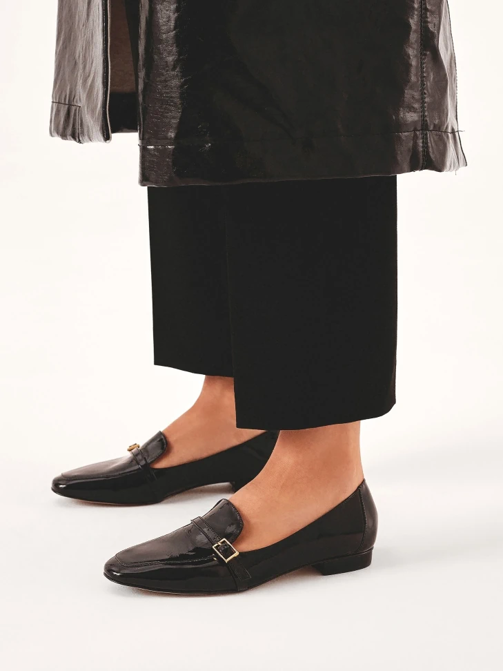 Kazar Patent Leather Flat-heeled Pumps