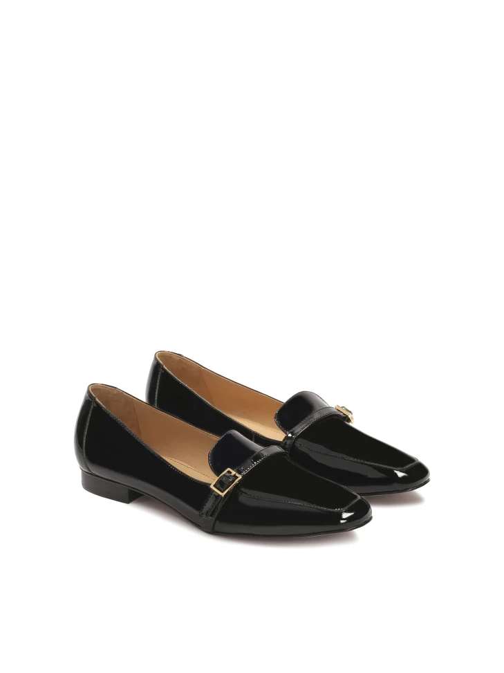 Kazar Patent Leather Flat-heeled Pumps