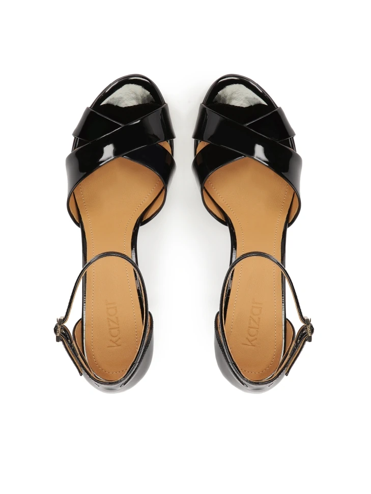 Kazar Patent Leather High-heeled Sandals