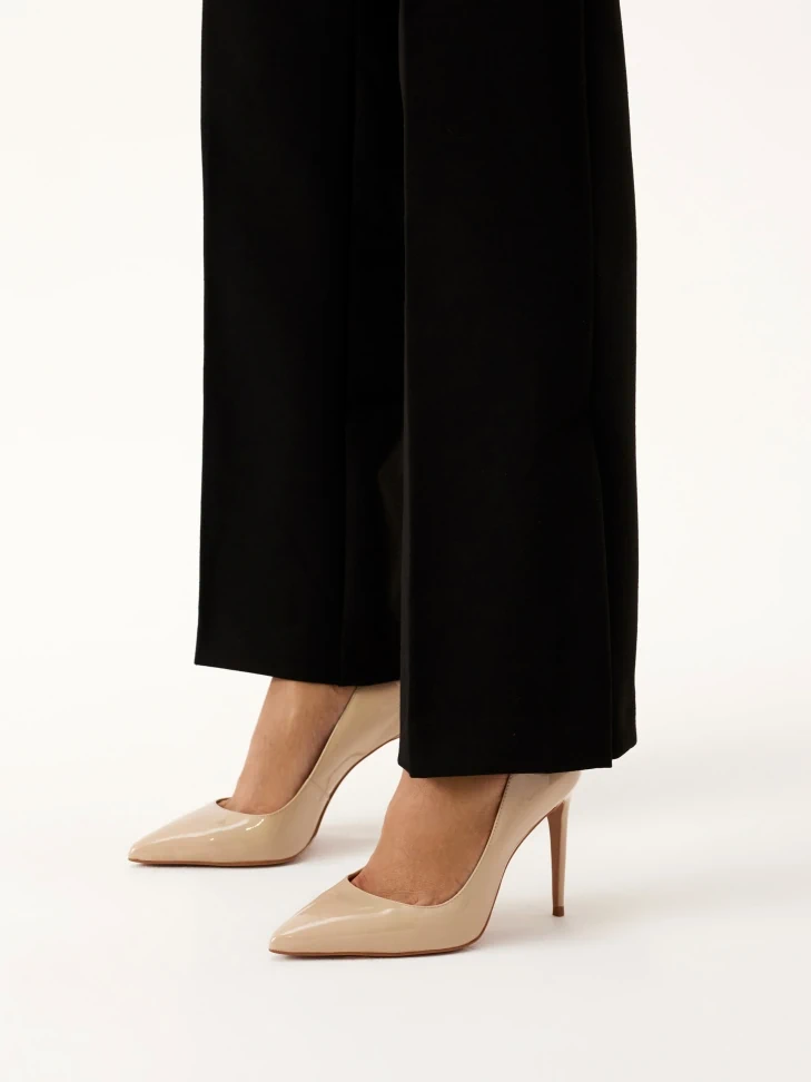 Kazar Patent Leather Minimal Style Pumps