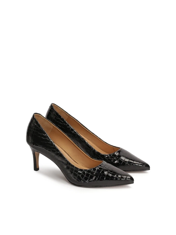 Kazar Patent Leather Pumps With A Medium Heel