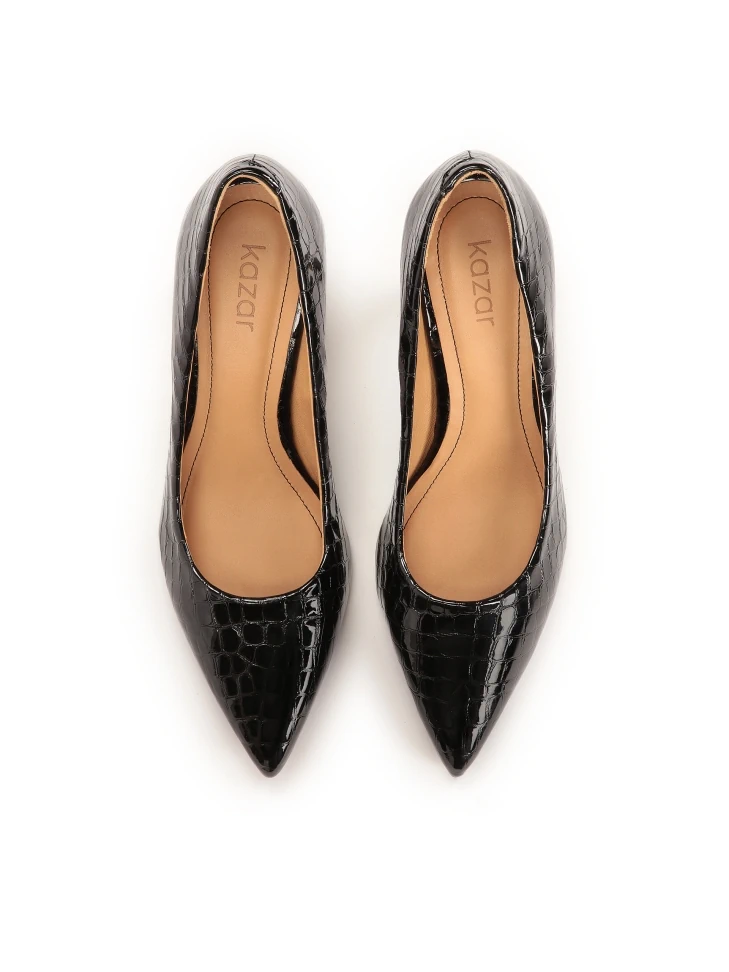 Kazar Patent Leather Pumps With A Medium Heel