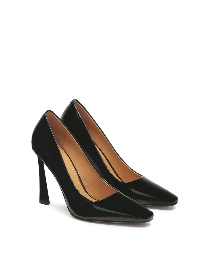 Kazar Patent Leather Pumps With An Unusual Heel
