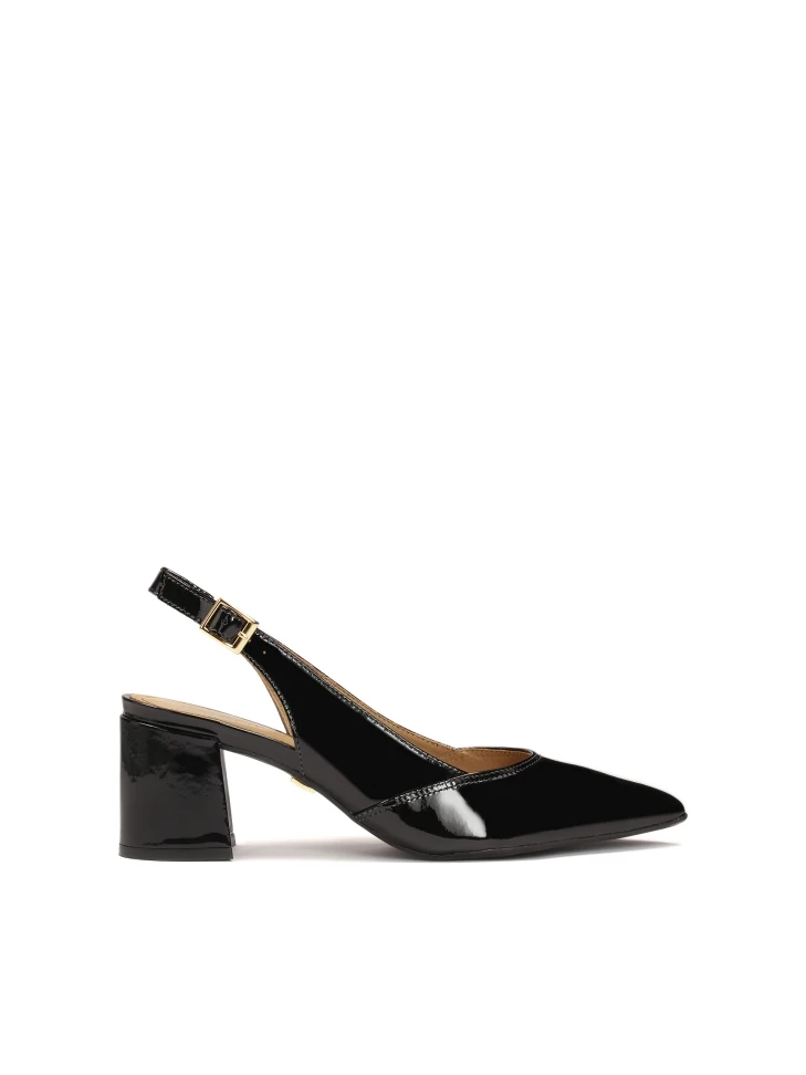 kazar Patent leather pumps with exposed heels