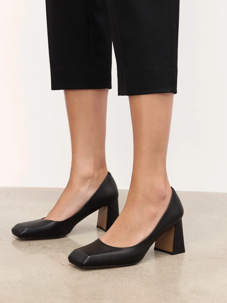 Kazar Patent Leather Pumps With Square Toes
