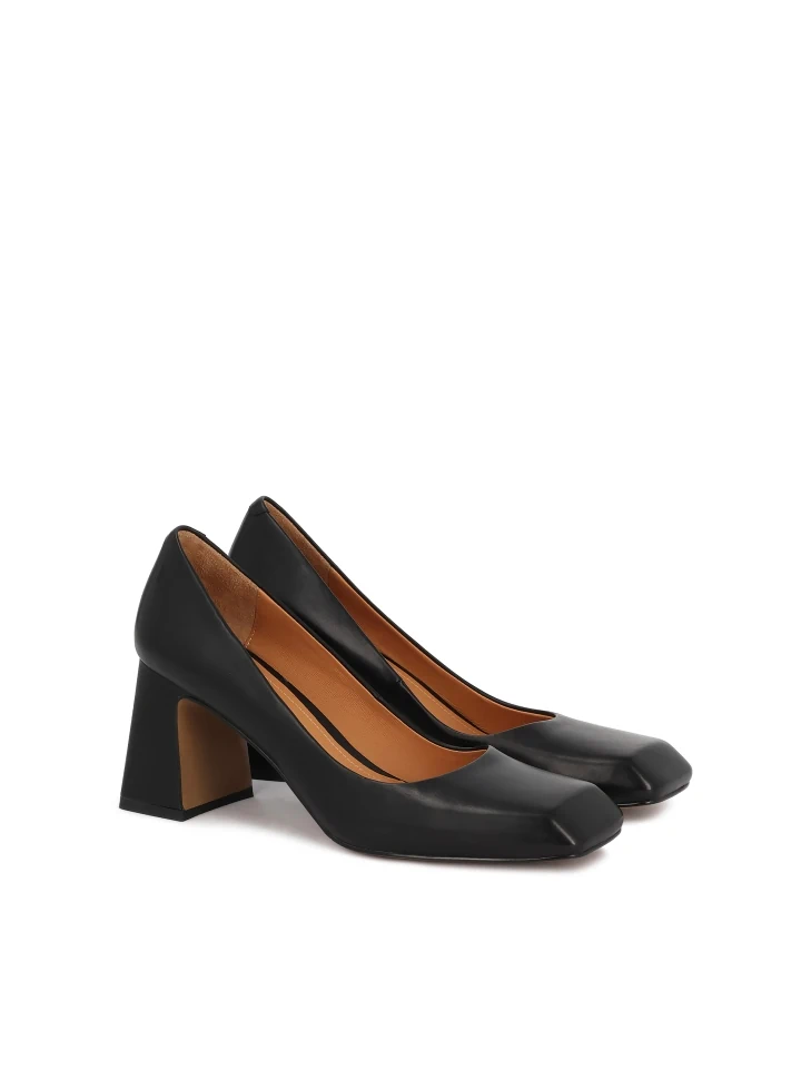 Kazar Patent Leather Pumps With Square Toes