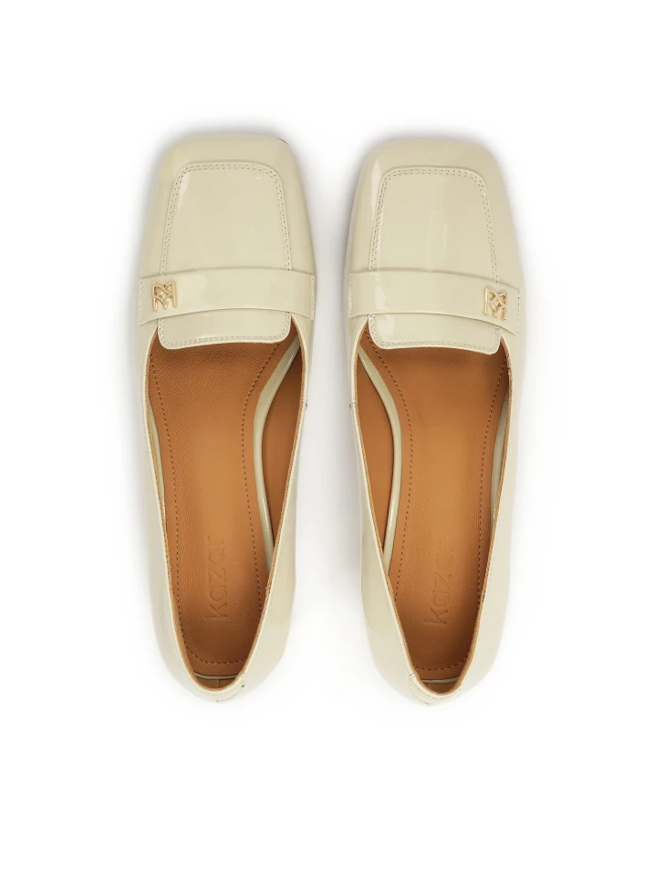 Kazar Patent Leather Pumps With Square Toes