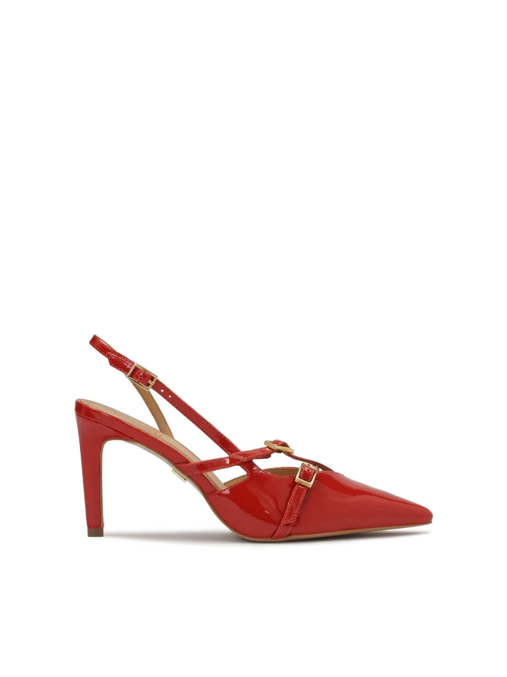 kazar Patent leather red slingback pumps