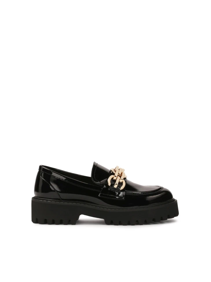 kazar Patent leather slip-on shoes on track sole