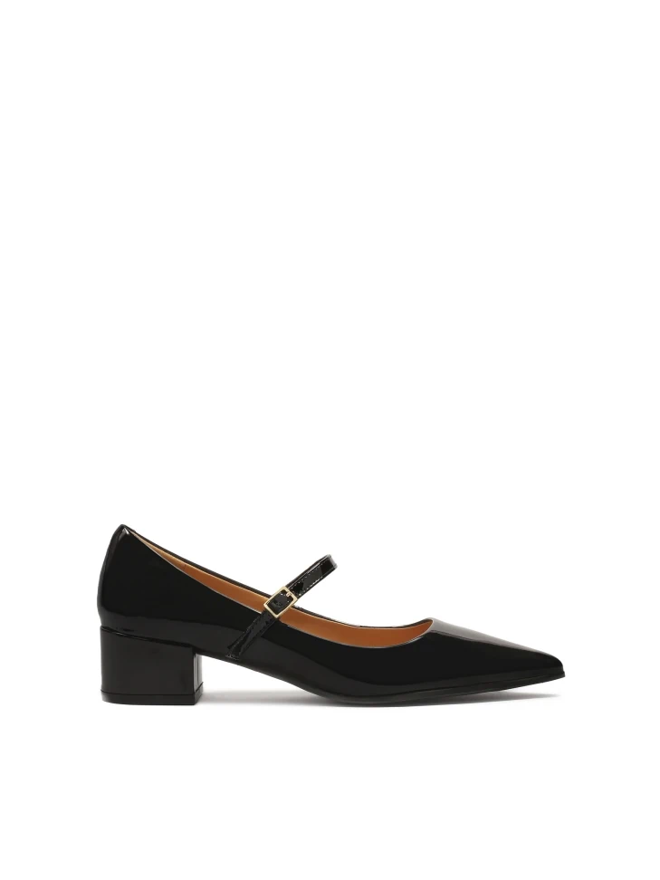 kazar Patent leather strappy pumps with low heel