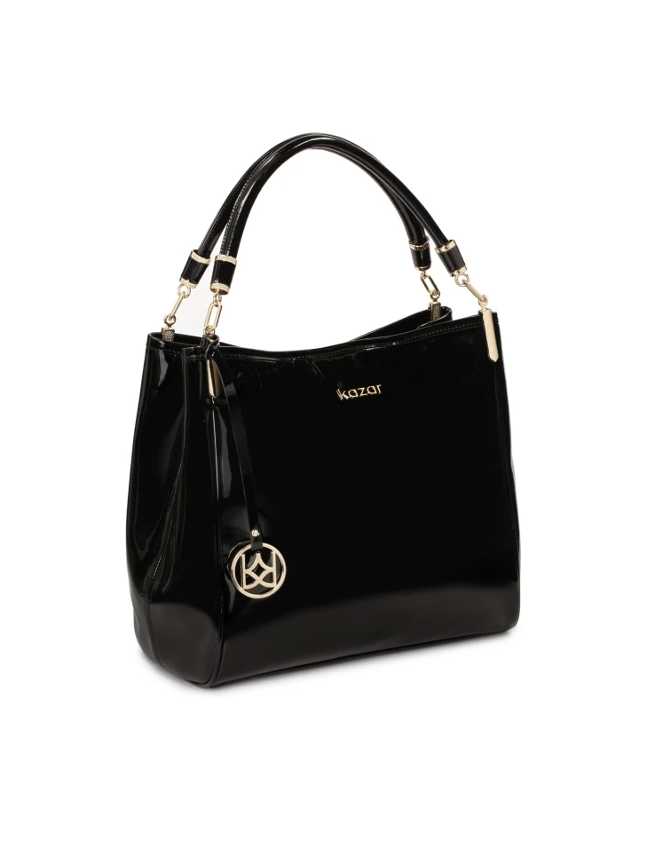 Kazar Patent Shoulder Bag With Key Ring