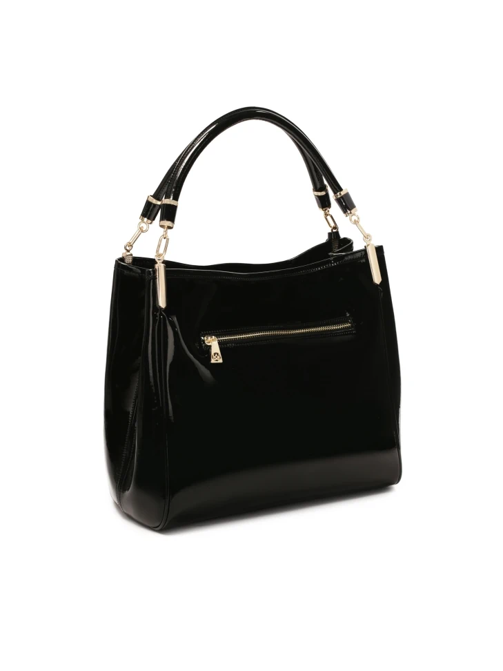 Kazar Patent Shoulder Bag With Key Ring