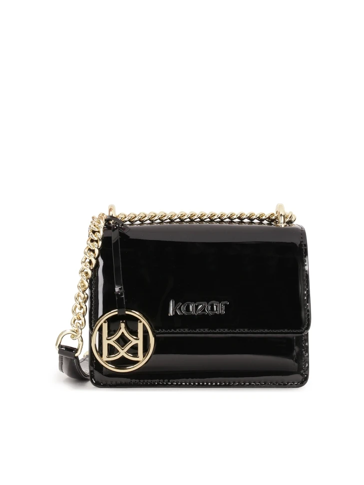 kazar Patent small handbag with pendant and chain