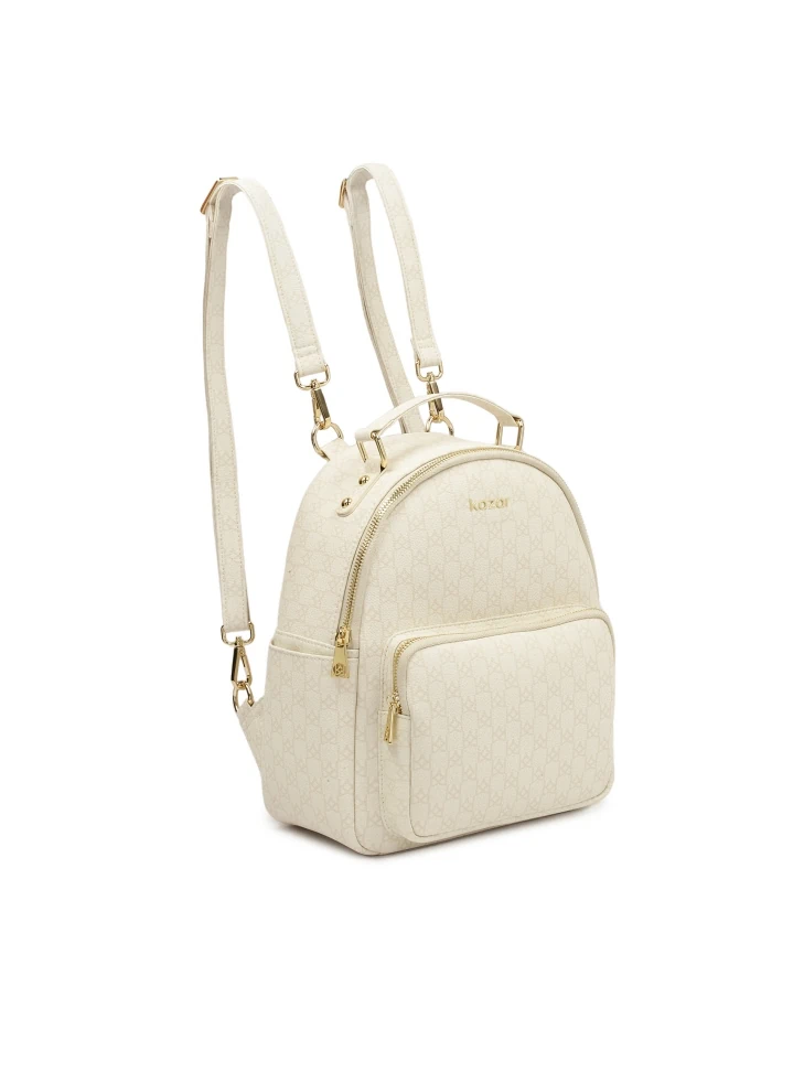 Kazar Patterned Backpack In Neutral Color