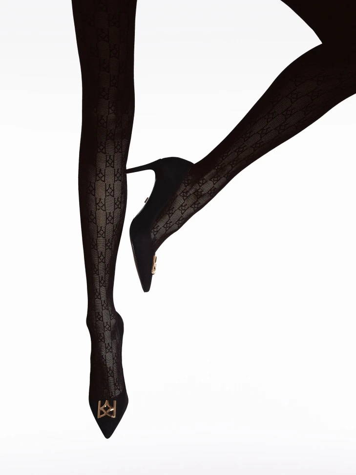 Kazar Patterned Black Tights 60 DEN
