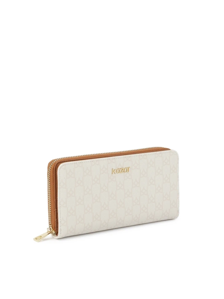 Kazar Patterned Bright Leather Wallet