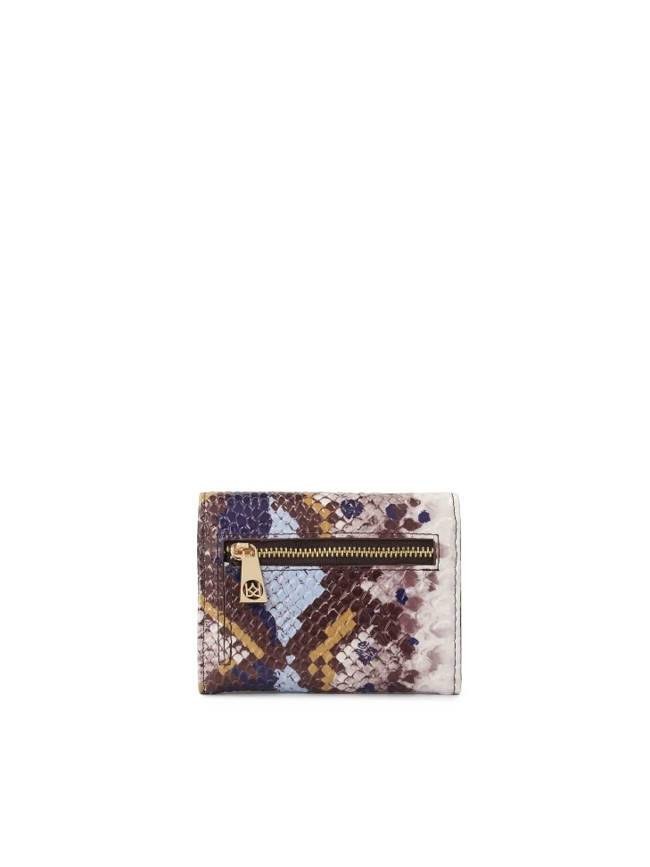 Kazar Patterned Colorful Embossed Leather Wallet